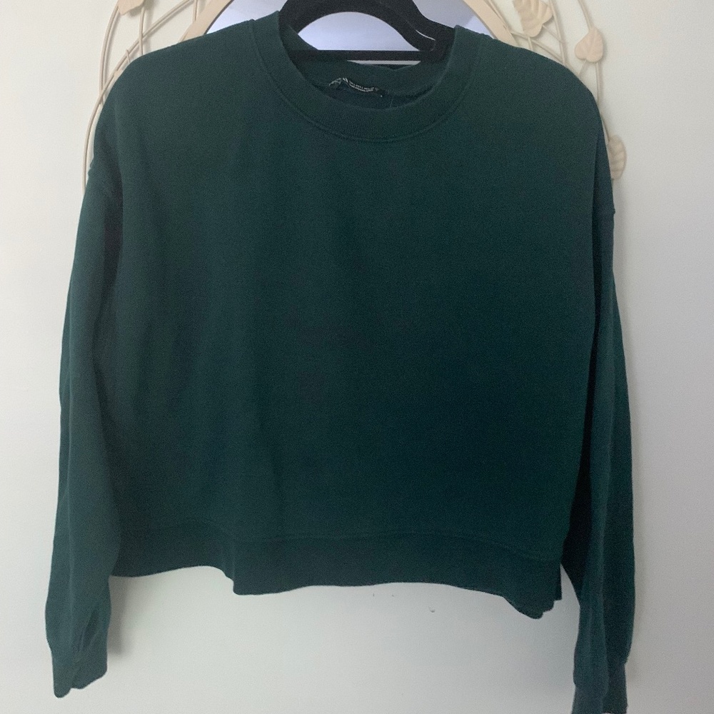 Zara - Dark Green Crew Neck